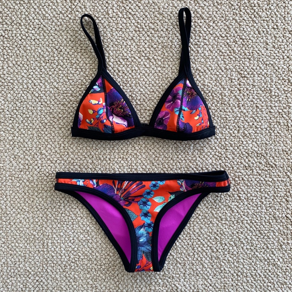 Triangl Floral Bikini Set, Size Small